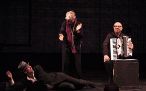 Lance Gries, Estelle Parsons & Accordionist Bill Schimmel Photo