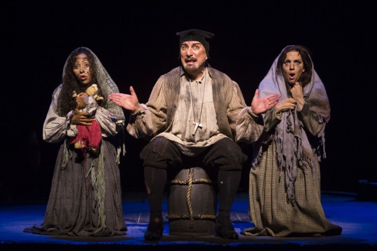 L to R: Maegan McConnell as Antonia, Laurent Giroux as The Padre, &amp; Julia Krohn as The Housekeeper. at 