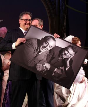Douglas Carter Beane, Director Mark Brokaw, Laura Osnes & Company  Photo