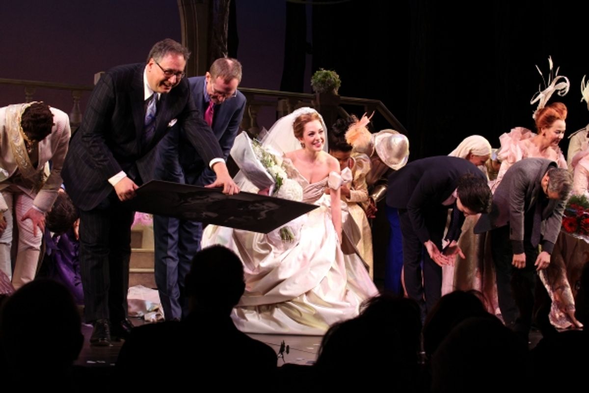 Santino Fontana, Douglas Carter Beane, Director Mark Brokaw, Laura Osnes & Company at 