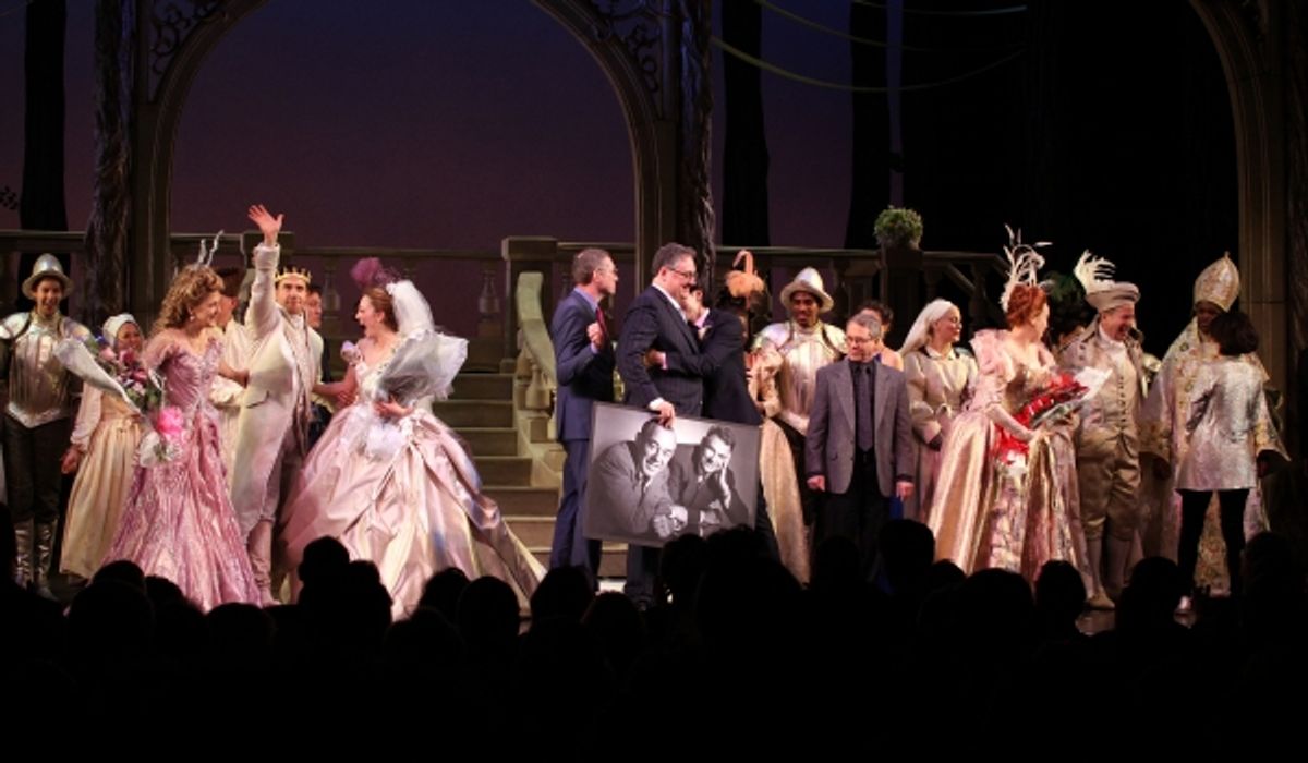 Victoria Clark, Santino Fontana, Laura Osnes, Director Mark Brokaw, Douglas Carter Beane, Josh Rhodes, Harriet Harris, Ann Harada, Peter Bartlett & Company at 