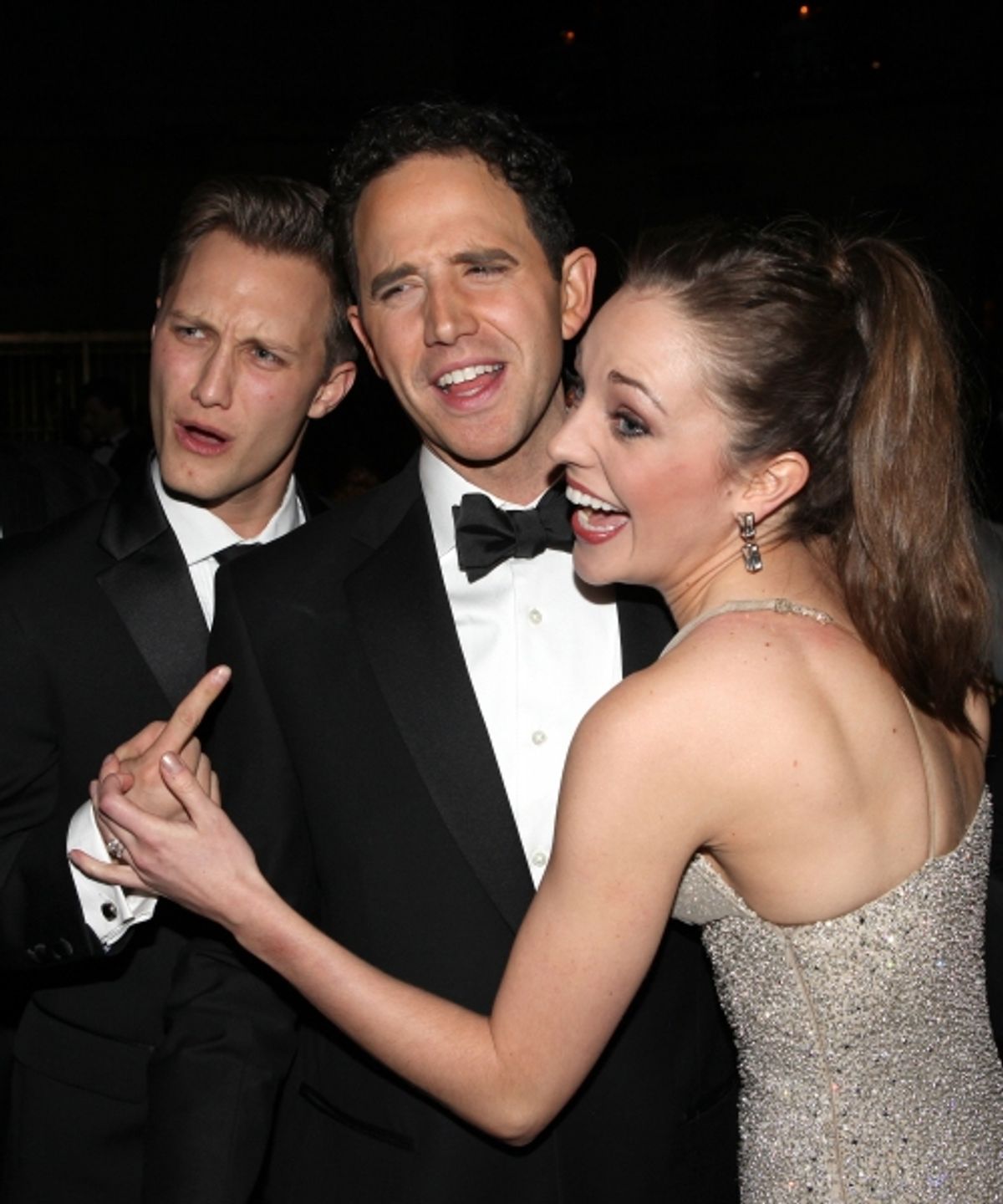 Nathan Johnson, Santino Fontana & Laura Osnes at 