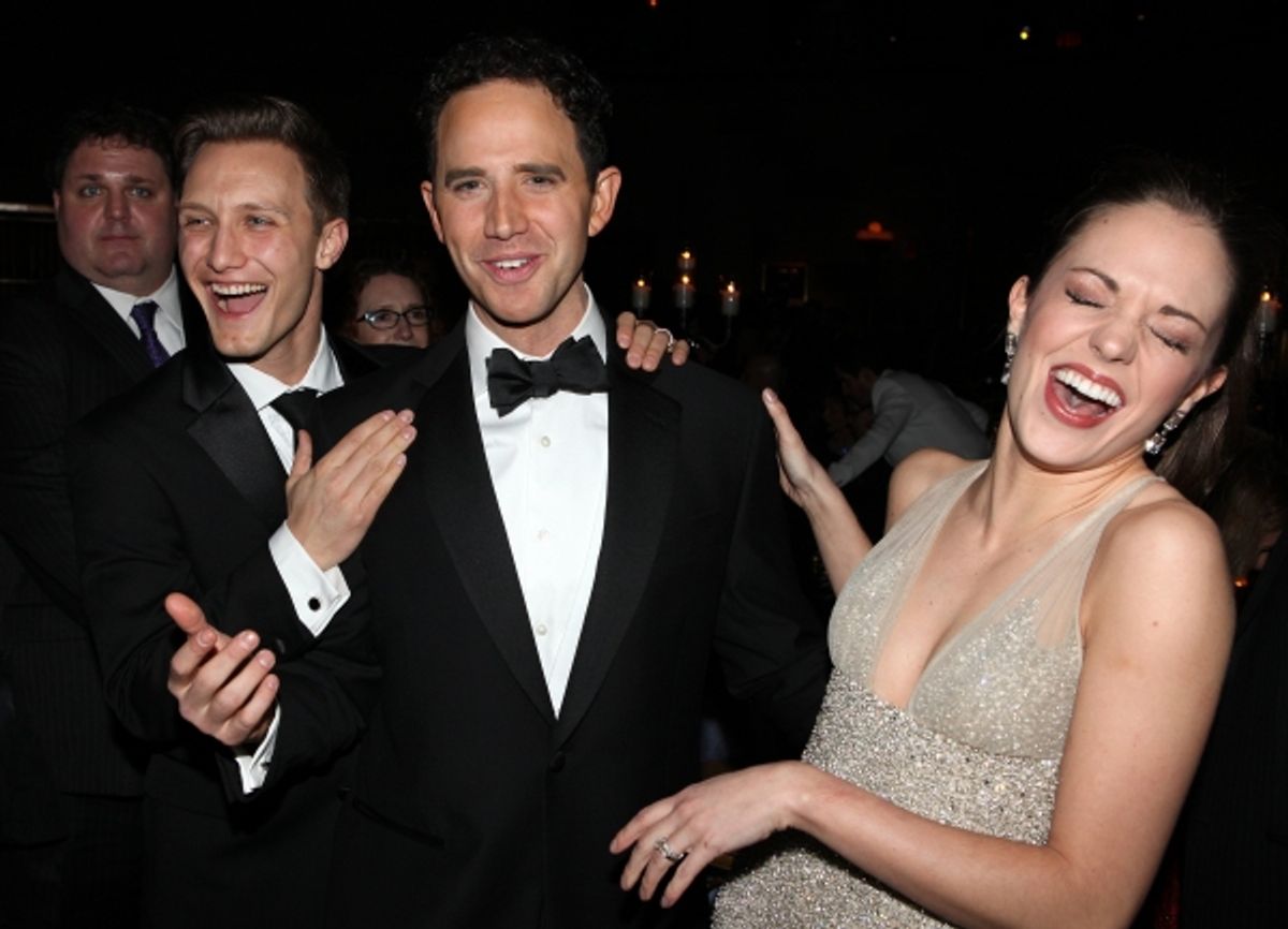 Nathan Johnson, Santino Fontana & Laura Osnes at 