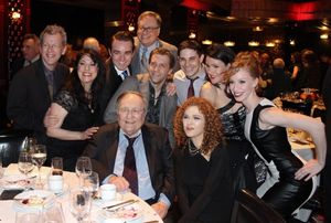 Philip J. Smith, Bernadette Peters, Douglas Carter Beane, and the cast of Forbidden B Photo