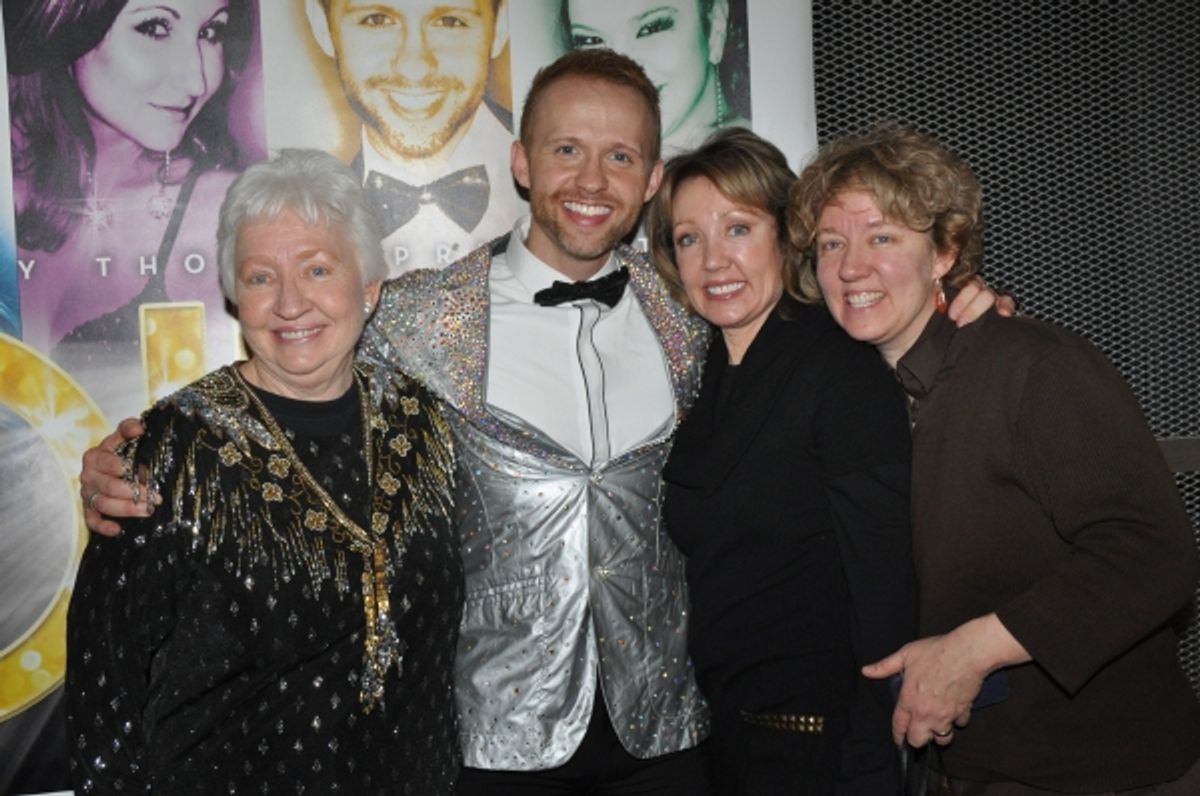 Marty Thomas and his mother Carol and sisters Amy and Julia at 