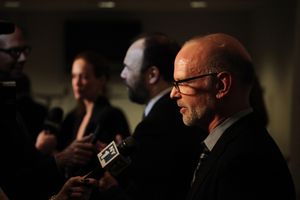 Sarah Paulson, Danny Burstein & Michael Wilson Photo