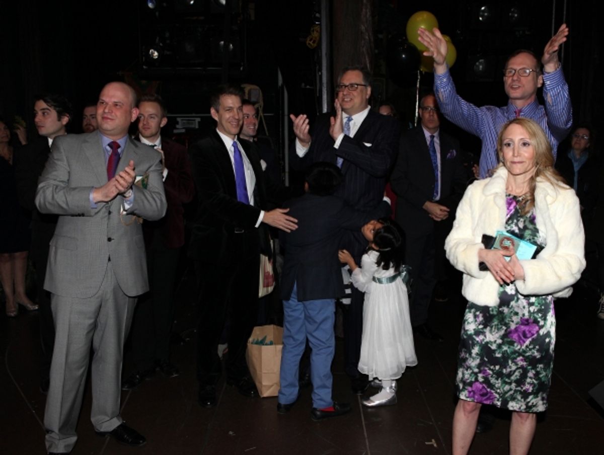 Stephen Kocis, Douglas Carter Beane, Lewis Flinn, Cooper, Emma Galina, Mark Brokaw &amp; Jill Furman at 