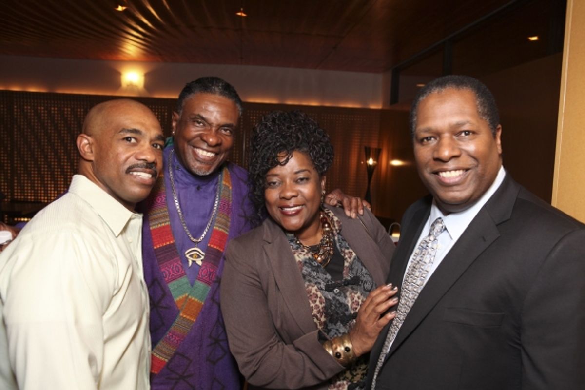 Celebrity judges Michael Beach, Keith David, LorEtta Devine and Founder and Artistic Director of Ebony Repertory Theatre Wren Brown at 