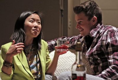 Ruiqi Tang as Amanda and Erik Moody as Leo Photo