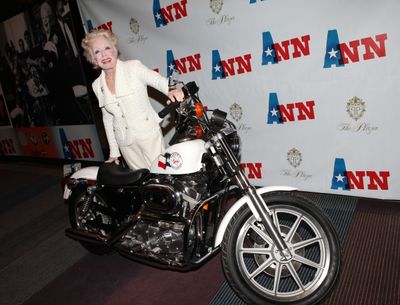 Holland Taylor (with Ann Richard's Motorcycle) Photo