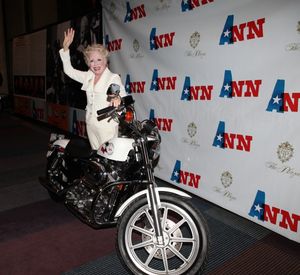 Holland Taylor (with Ann Richard's Motorcycle) @ BroadwayWorld Holland Taylor (with Ann Richard's Motorcycle) Photo