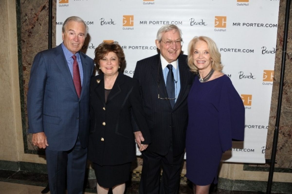 Ken Auletta, guest, Ed Bleier, Ruth Appelhof at 