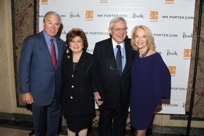 Ken Auletta, guest, Ed Bleier, Ruth Appelhof Photo
