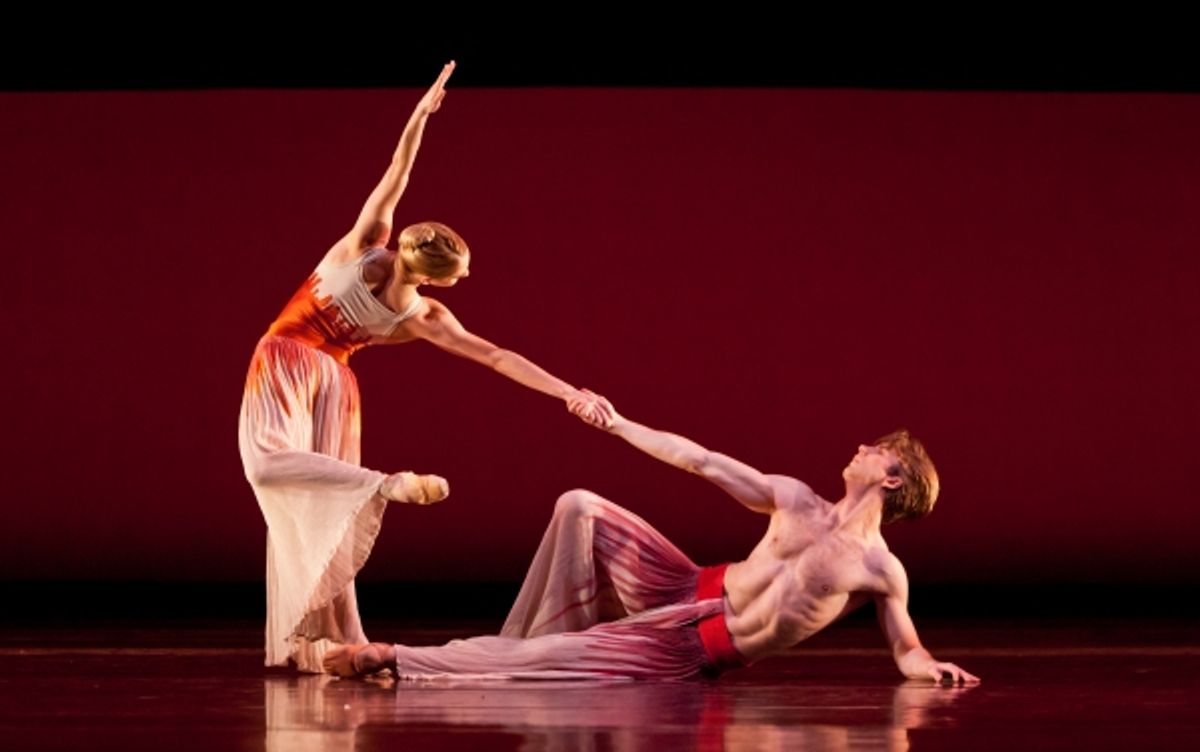 Ballet: PACIFIC. Choreographer: Mark Morris. Dancer(s): Linnar Looris and Melissa Hough. at 
