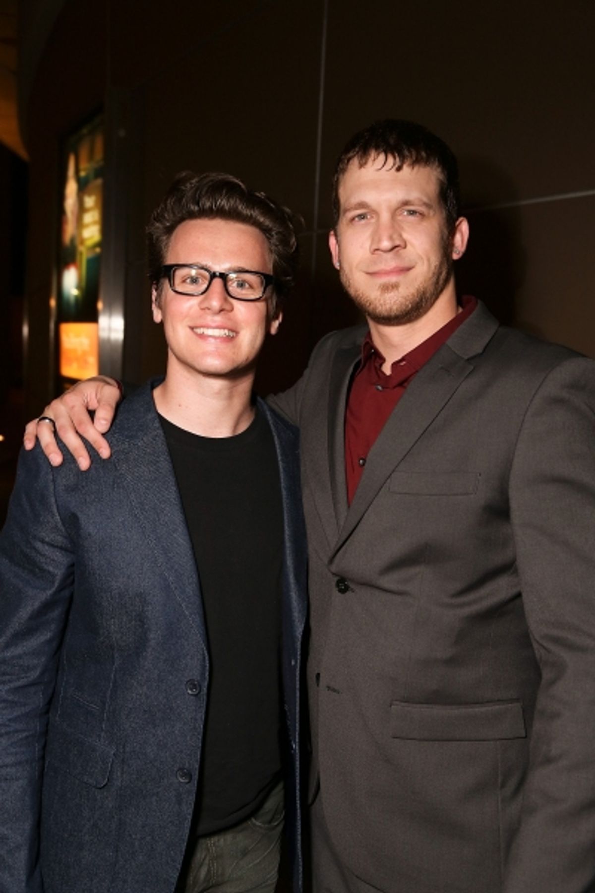 Jonathan Groff and Russell Harvard  at 