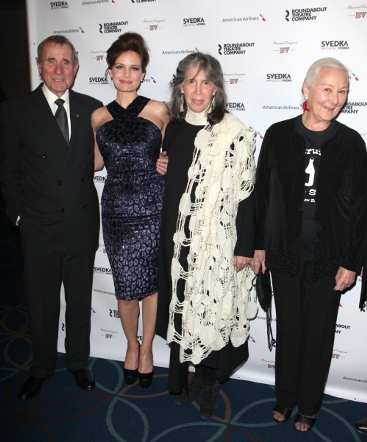 Jim Dale, Carla Gugino, Julia Schafler & Rosemary Harris at 