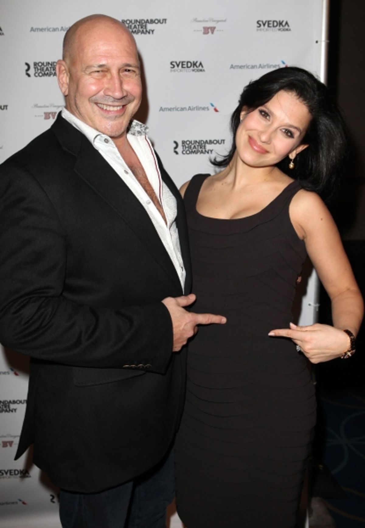Designer Carmen Marc Valvo &amp; Hilaria Thomas at 