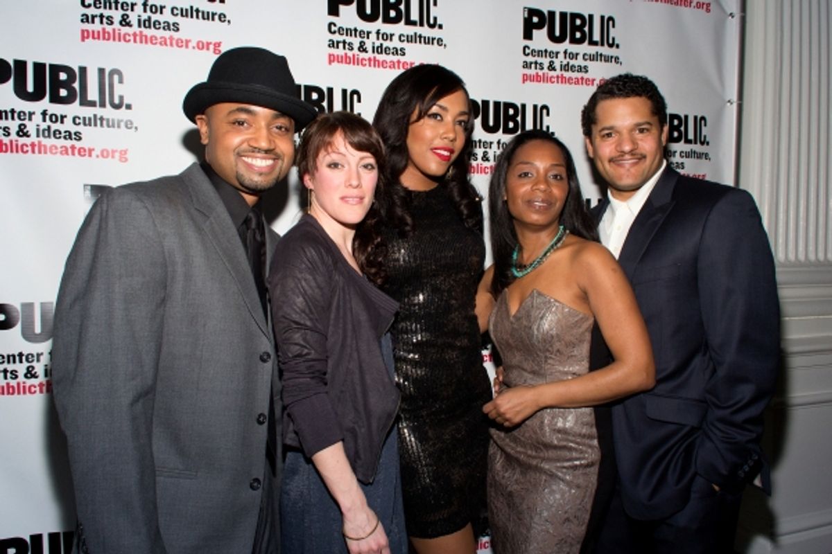 Francois Battiste, Samantha Soule, De'Adre Aziza, Michelle Wilson, Brandon Dirden at 
