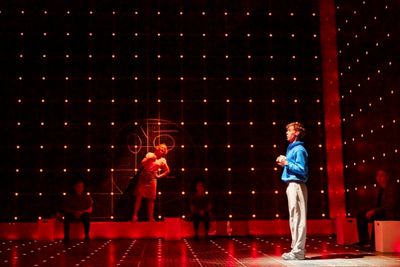 NIAMH CUSACK as Siobhan and LUKE TREADAWAY as Christopher Boone Photo
