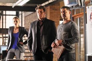 Stana Katic, Nathan Fillion, Jon Huertas Photo