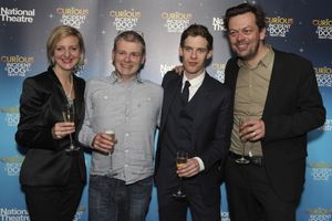 Marianne Elliot, Mark Haddon, Luke Treadaway and Simon Stephens Photo