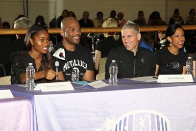 Model Damaris Lewis joined Run DMC&acirc;&euro;s Darryl McDaniels, Broadway star Tony Photo