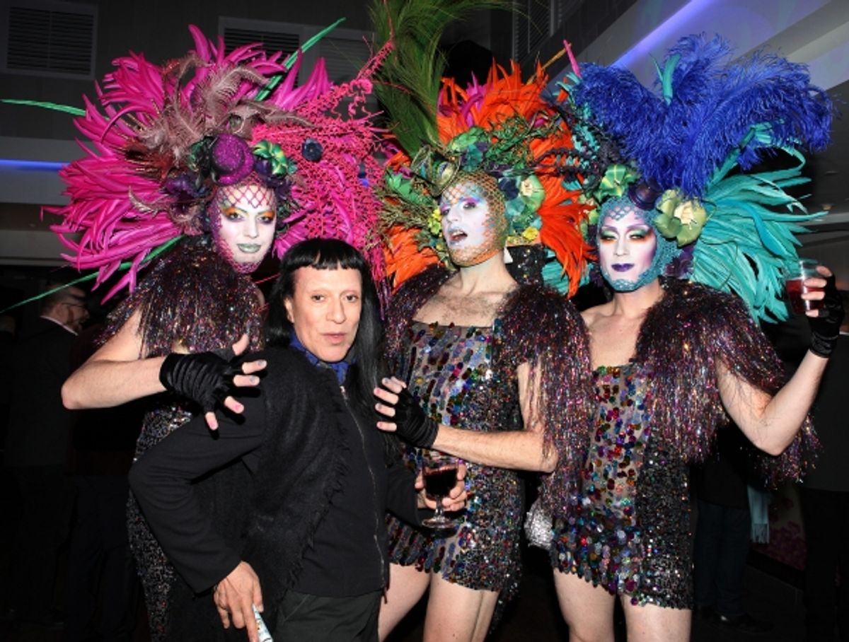 Joey Arias with Drag Queen Party Guests at 