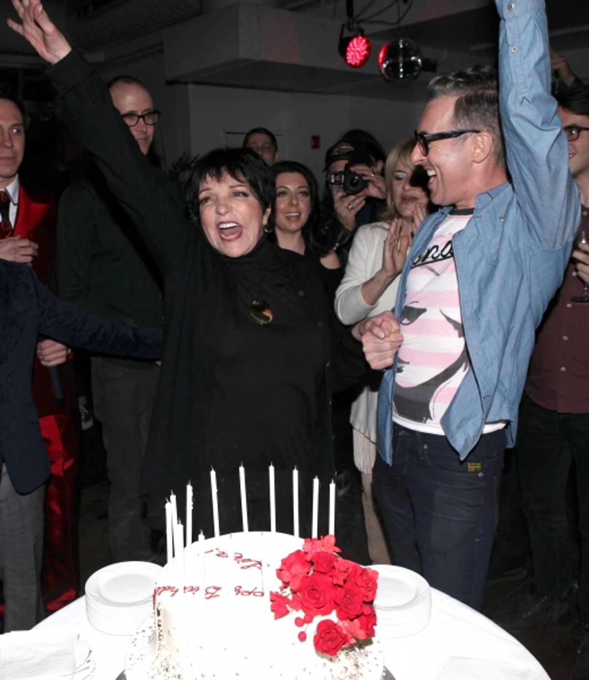 Grant Shaffer, Liza Minnelli &amp; Alan Cumming at 