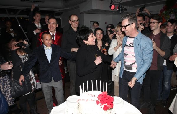 Scott Gorenstein, Daniel Nardicio, Grant Shaffer, Liza Minnelli & Alan Cumming Photo