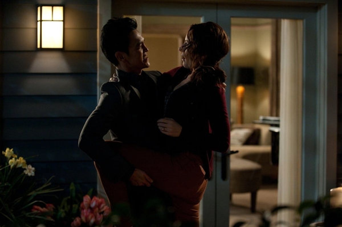 John Cho, Laura Benanti at 