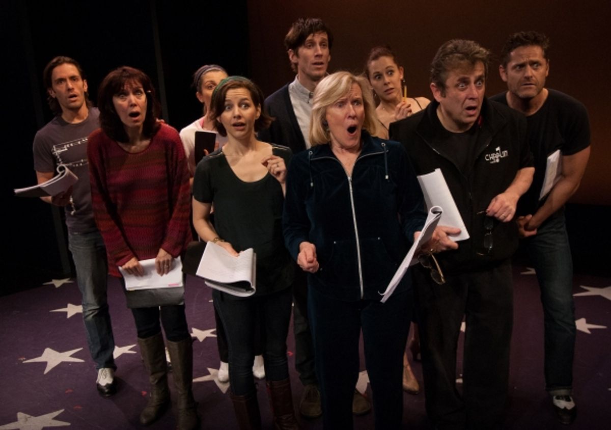 Eric Sciotto, Lynne Winterstaller, Janine DiVita (partially hidden), Jessica Grove, Andrew Samonsky, Joy Franz, Heather Parecells, Michael McCormick and Sean Martin Hingston at 