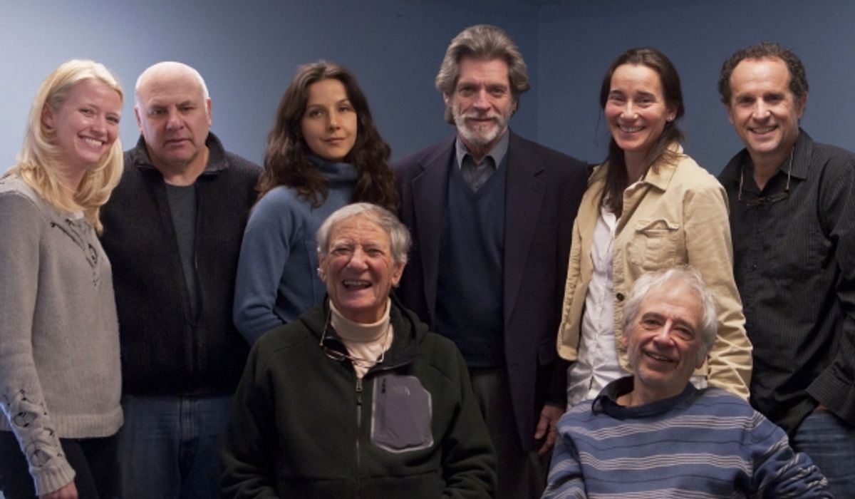 The company of THE LAST WILL (pictured l-r; standing): ChristiAnna Nelson, David Wohl, Merritt Janson, Peter Cameron, Stephanie Roth Haberle, and Jeremiah Kissel; (pictured, l-r, seated): Robert Brustein and Austin Pendleton. at 