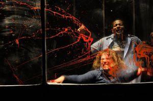 Rebecca Gibel as Mrs. Smith and Darien Battle as Mr. Brown Photo