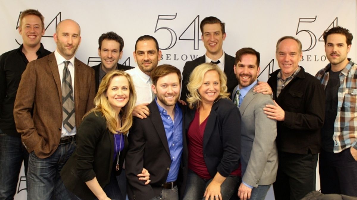 Chris Fenwick, Jonathan Monro, Brad Alexander, Jonathan Hammond, Bryce Ryness. Bottom row: Mamie Parris, Stanley Bahorek, Sally Wilfert, Adam Mathias, Michael Winther, Nicholas Belton at 