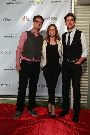Rainn Wilson, Jenna Fischer, John Krasinski @ BroadwayWorld Rainn Wilson, Jenna Fischer, John Krasinski Photo