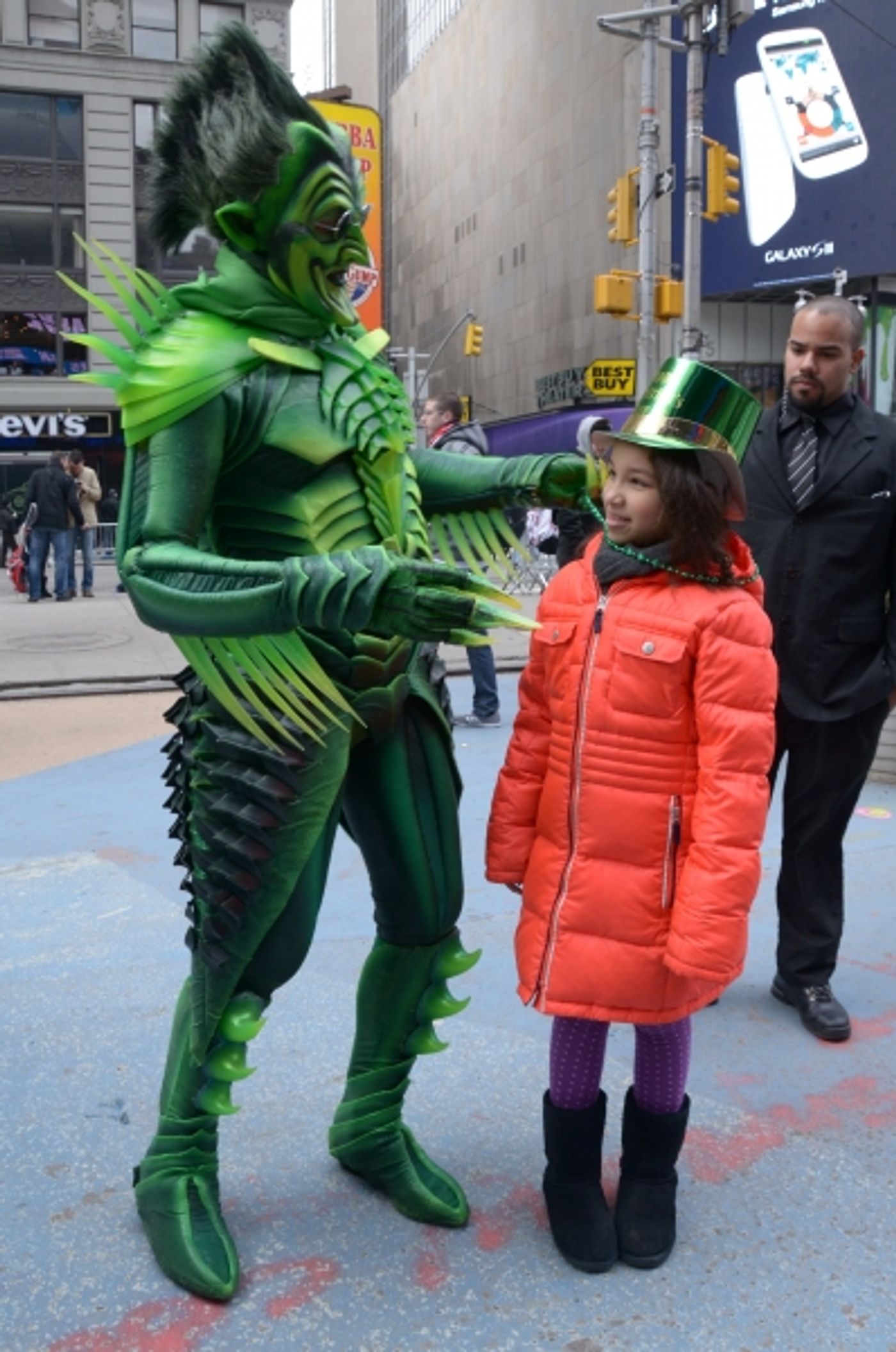 Photo Flash: SPIDER-MAN's Green Goblin Celebrates St. Patrick's Day in Times Square!  Image