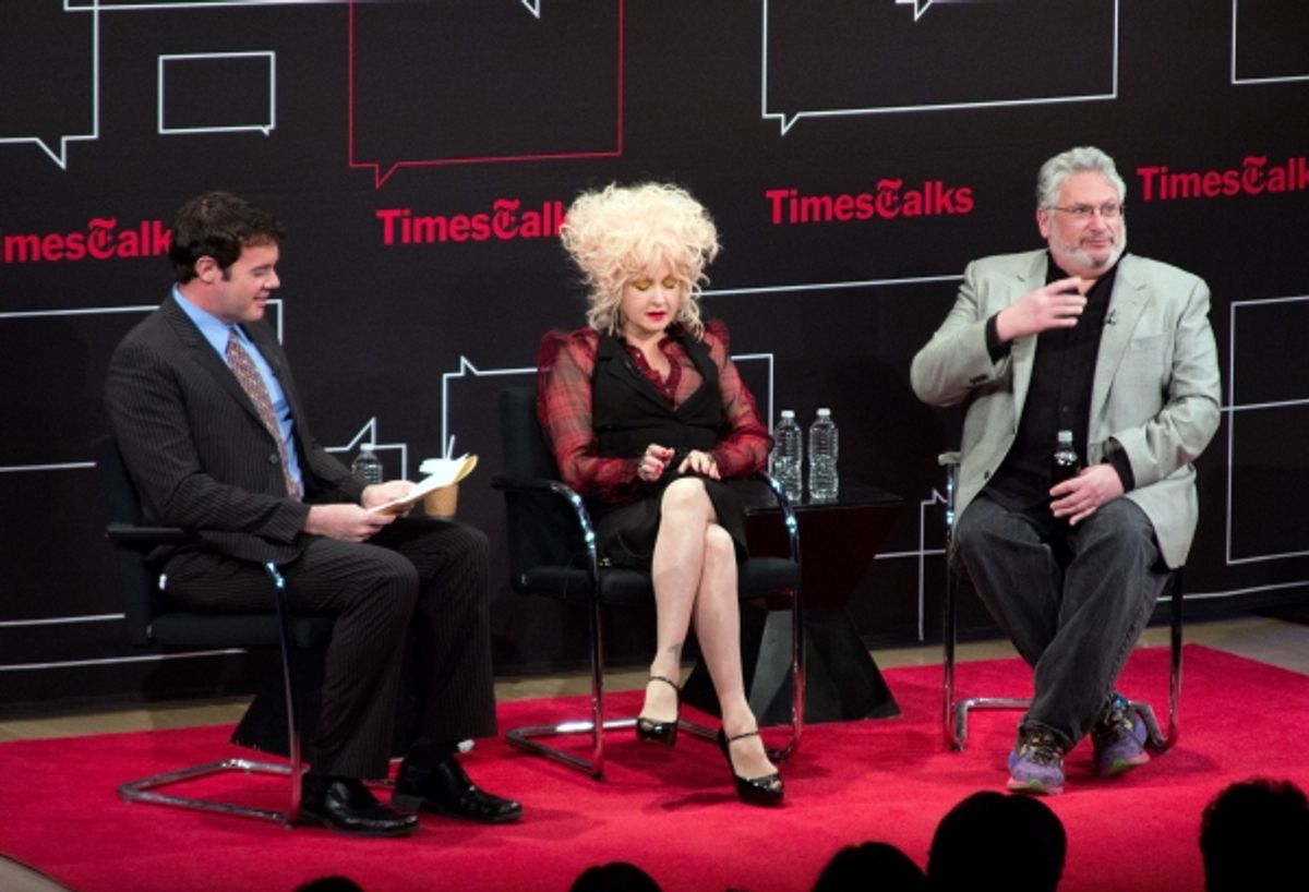 Patrick Healy, Cyndi Lauper, Harvey Fierstein at 