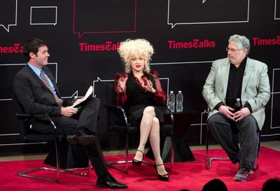 Patrick Healy, Cyndi Lauper, Harvey Fierstein Photo