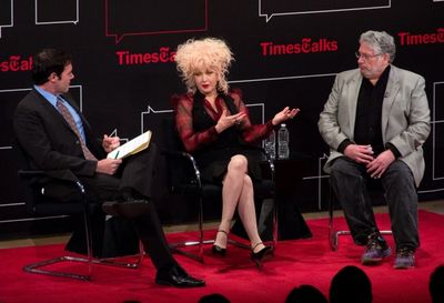 Patrick Healy, Cyndi Lauper, Harvey Fierstein Photo
