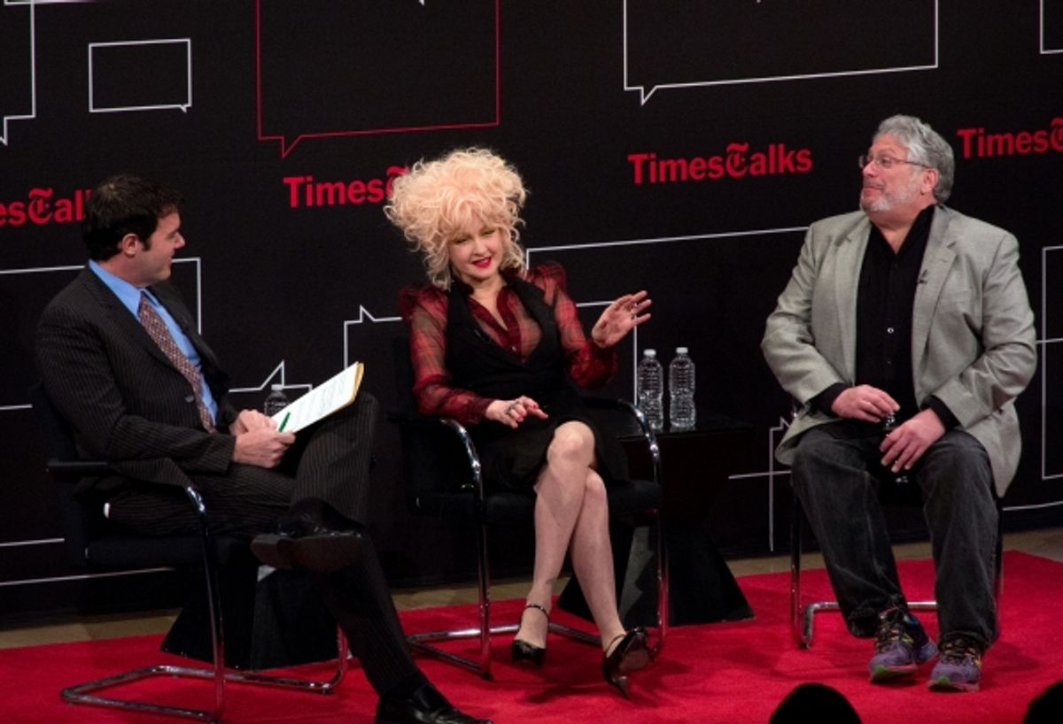 Patrick Healy, Cyndi Lauper, Harvey Fierstein at 