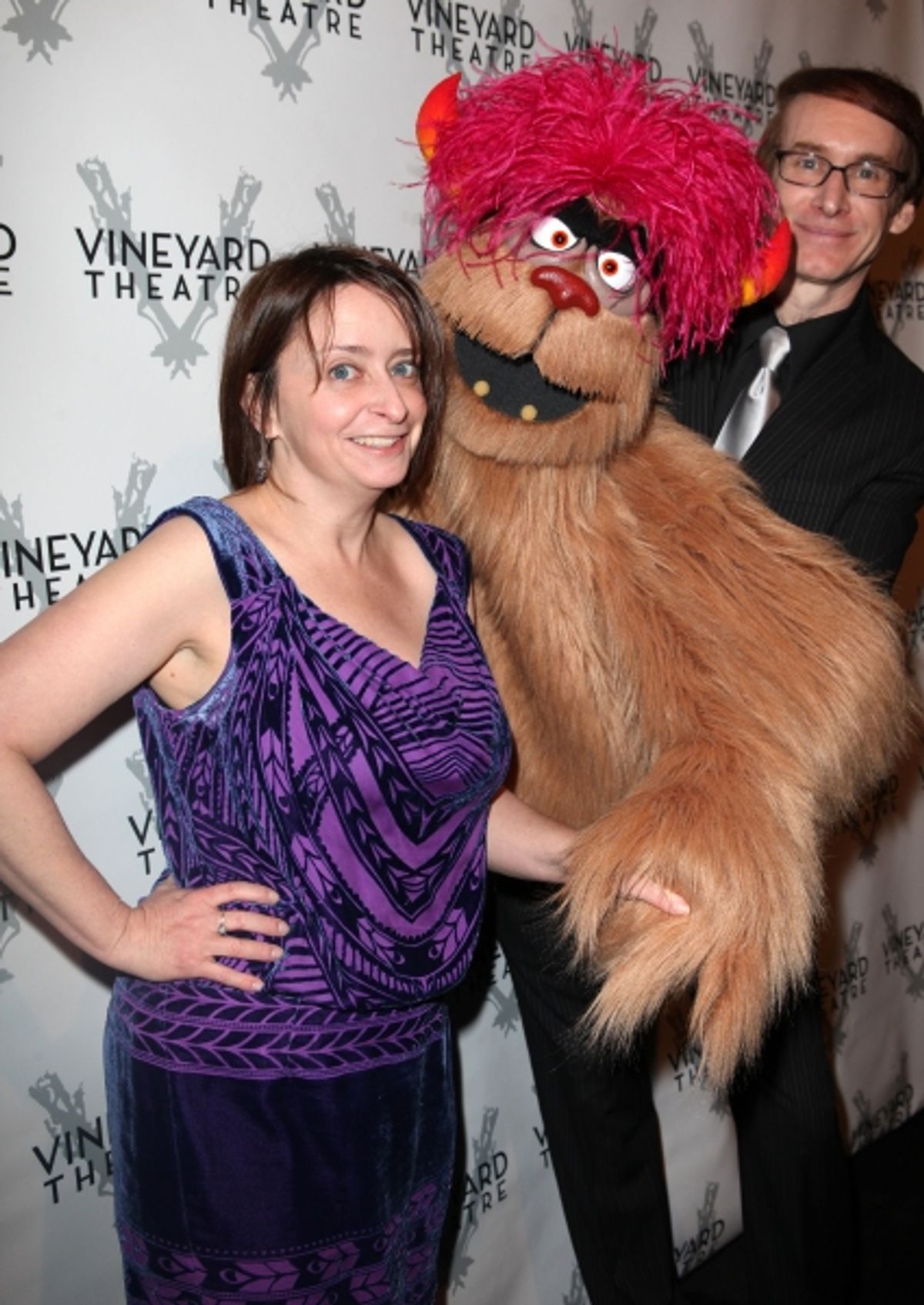 Rachel Dratch with Trekkie Monster & Rick Lyon  at 