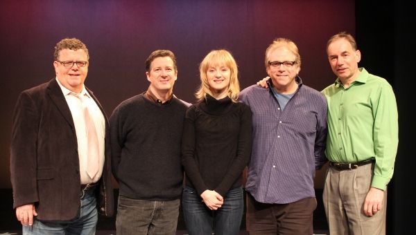 Erin Davie (center) with the creative team of York Theatre CompanyÃ¢â‚¬â„¢s Photo