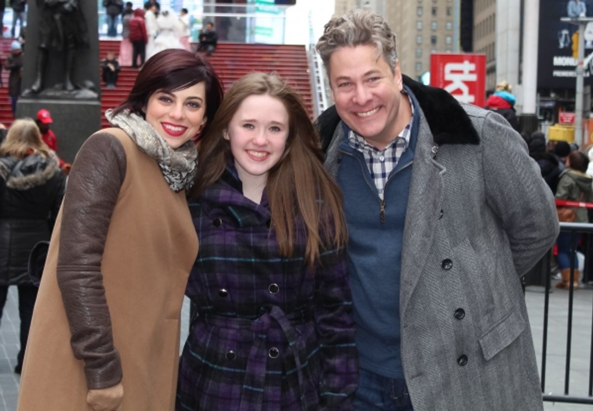 Krysta Rodriguez and Timothy Allen McDonald with Bailey Grey at 