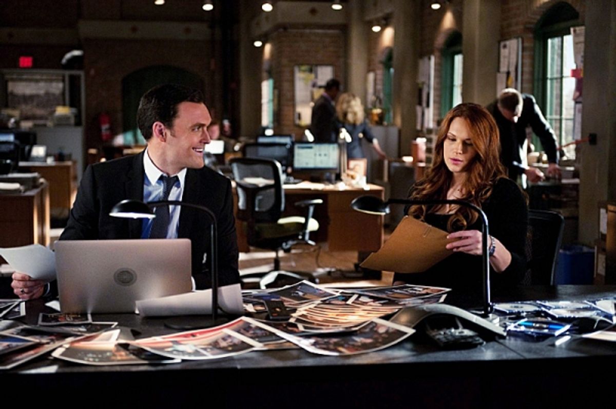 Owain Yeoman, Amanda Righetti at 