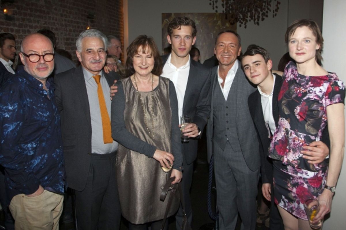 Lindsay Posner, Henry Goodman, Nick Hendrix, Kevin Spacey, Charlie Rowe and Naomi Frederick at 