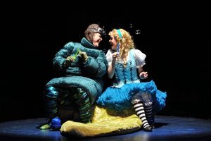 Sophie Grimm as The Caterpillar and Emily Rohm as Alice @ BroadwayWorld Sophie Grimm as The Caterpillar and Emily Rohm as Alice Photo