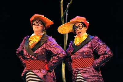 Sophie Grimm as Tweedle Dee and Holly Stauder as Tweedle Dum Photo