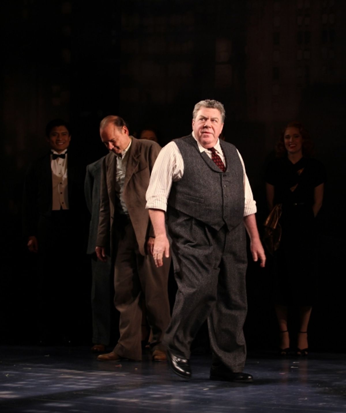 George Wendt with ensemble cast at 