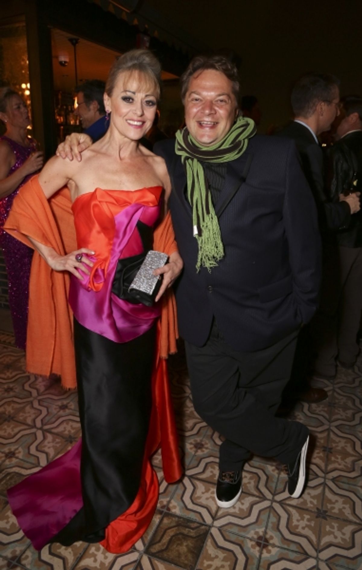 Cast member Tracie Bennett and Playwright Peter Quilter at 