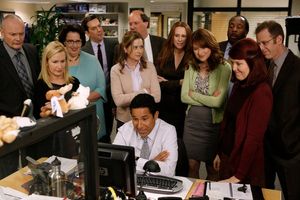 Creed Bratton, Angela Kinsey, Phyllis Smith, Ed Helms, Jenna Fischer, Brian Baumgartn Photo